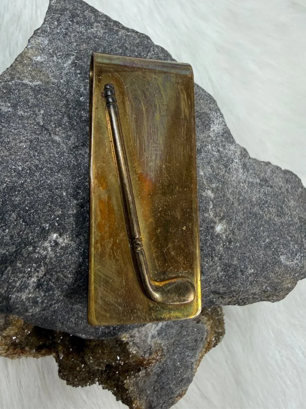 Vintage Hadley Gold Plated Golf Money Clip 2